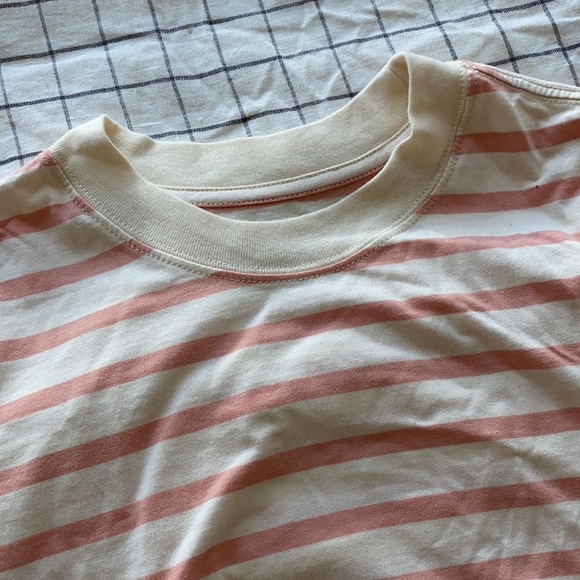 X Karla Pink Striped Crop Tee - Picture 3 of 5